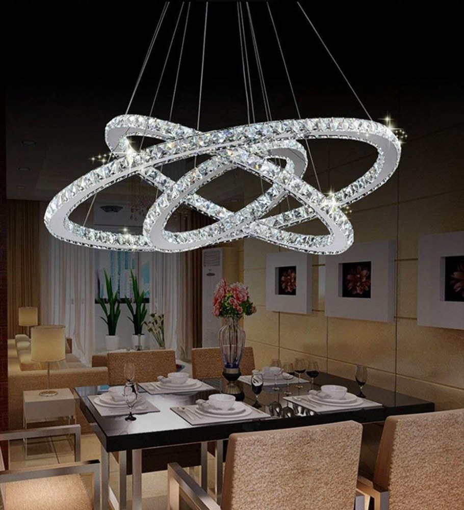 Люстра led 3-Ring Chandelier Золотая