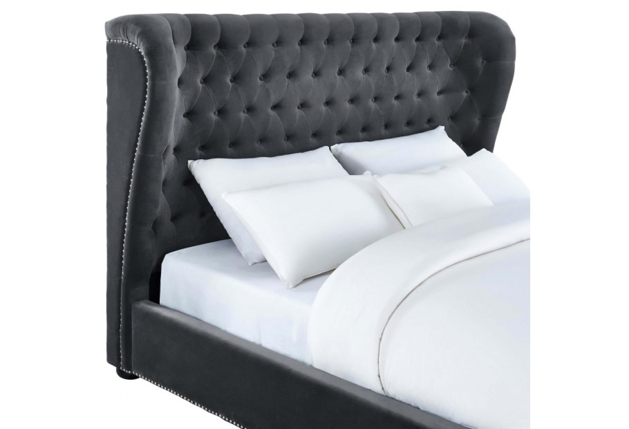 Кровать Ричард 160х190 серого цвета