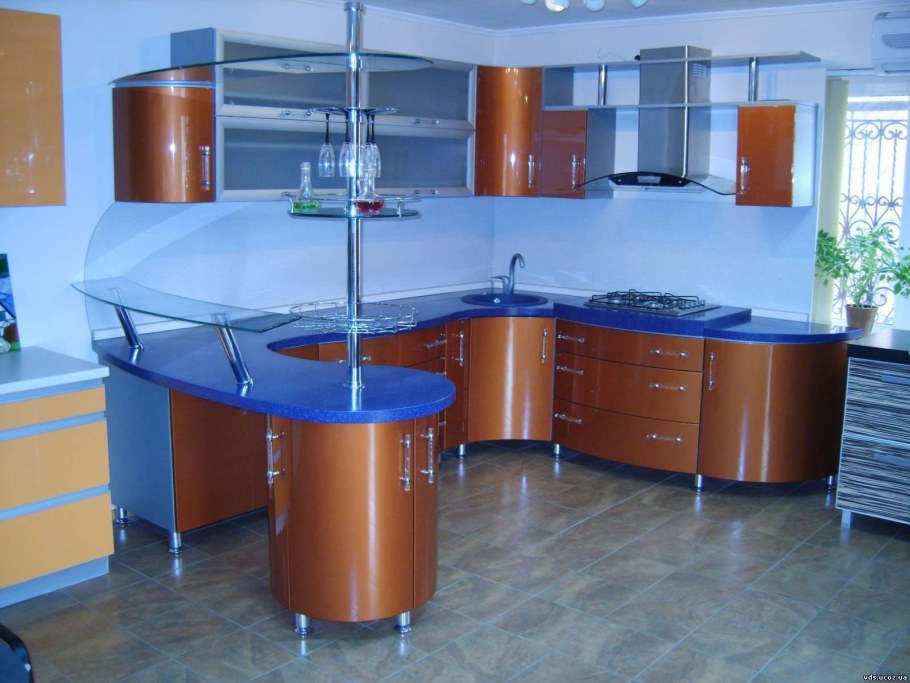 Радиусные кухни угловые