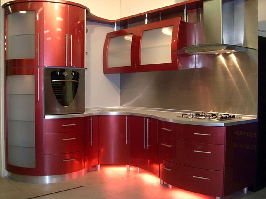 Кухонный гарнитур с радиусными фасадами