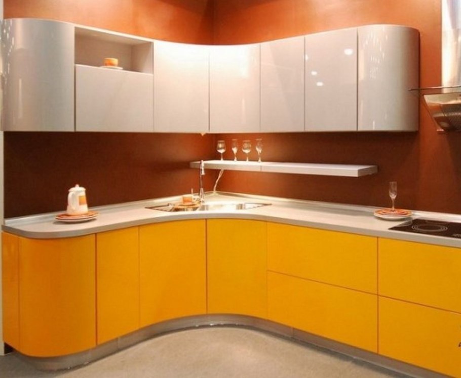 Кухонный гарнитур с радиусными фасадами