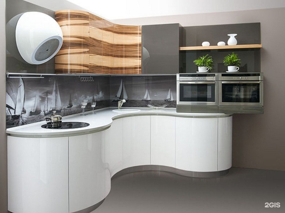 Современные радиусные кухни