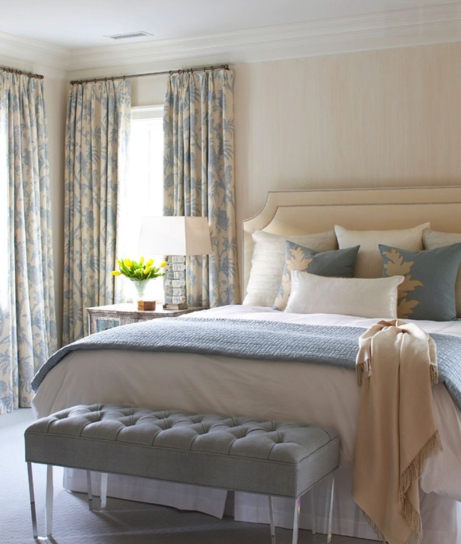 Текстиль в интерьере спальни