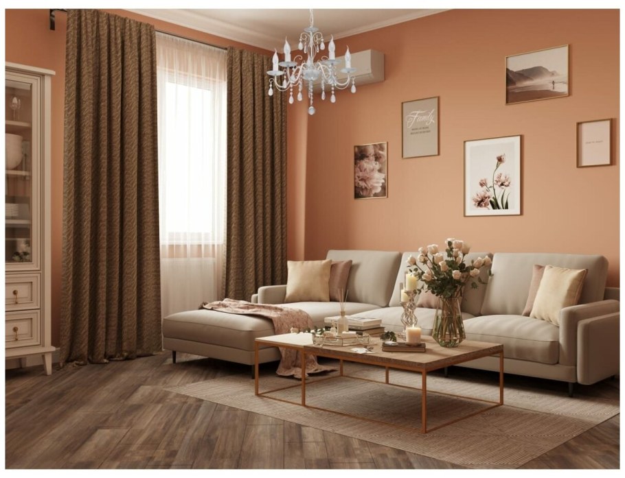Бежевый цвет в интерьере гостиной