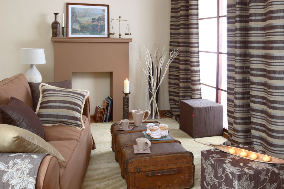 Сочетание какао в интерьере