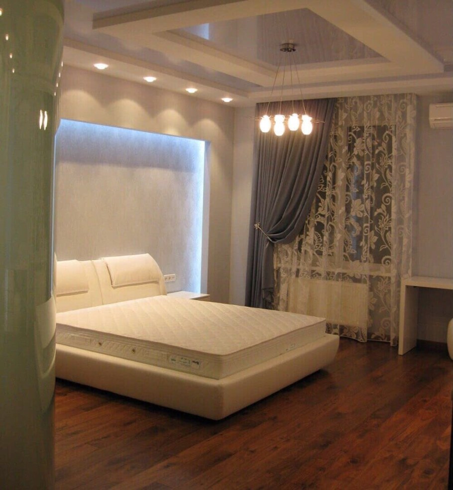 Потолки из гипсокартона для спальни