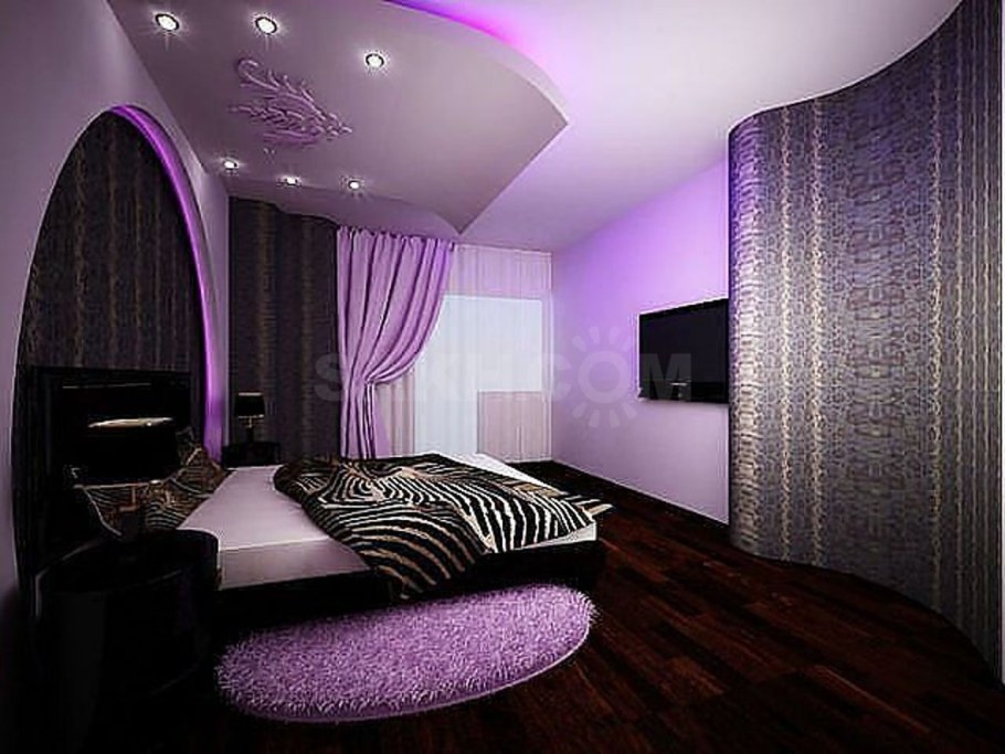 Евроремонт в спальне комнате