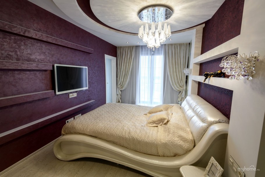 Евроремонт в спальне комнате