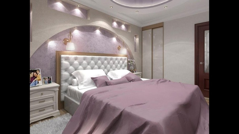 Фигурный потолок для спальни