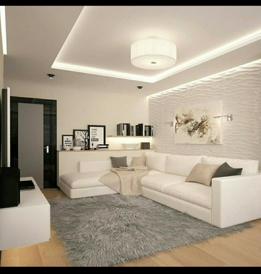 Гостиная в светло тонах