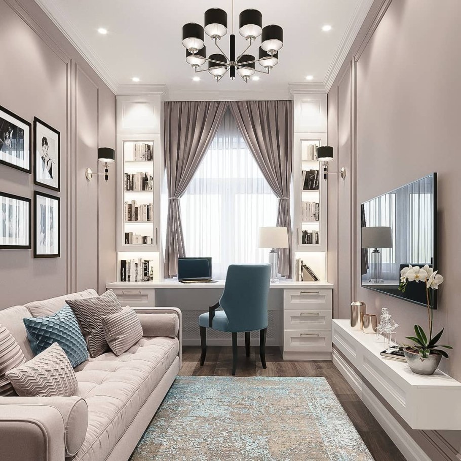 Интерьер небольшой гостиной