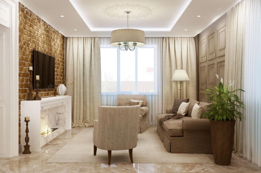 Гостиная в частном доме интерьер