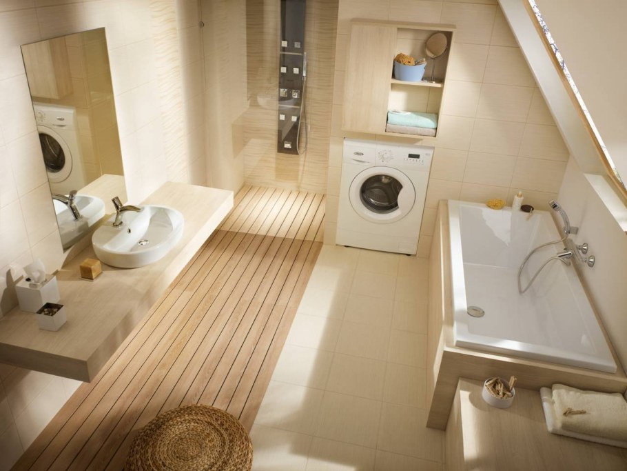 Интерьер ванной комнаты в частном доме