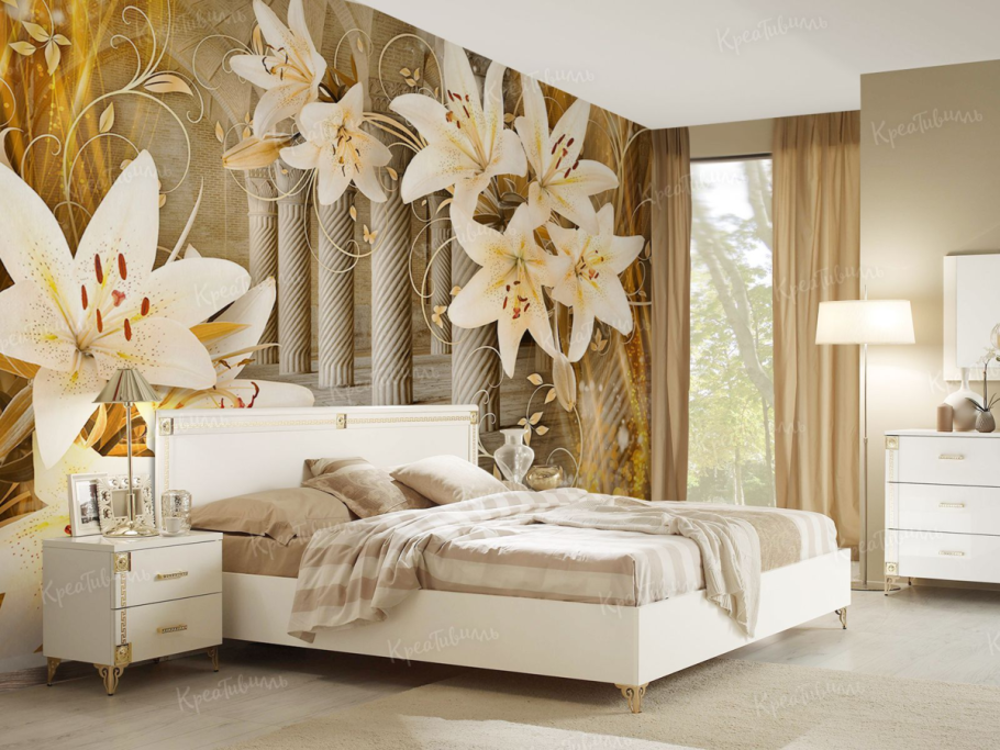 Фотообои в интерьере спальни