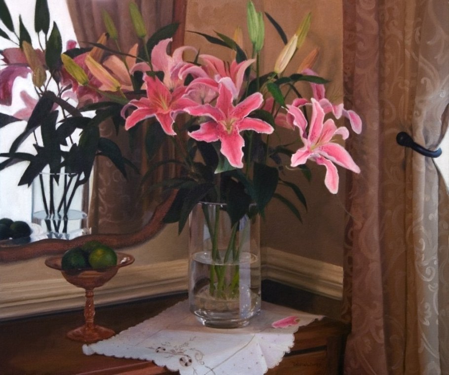 Лилии в интерьере квартиры