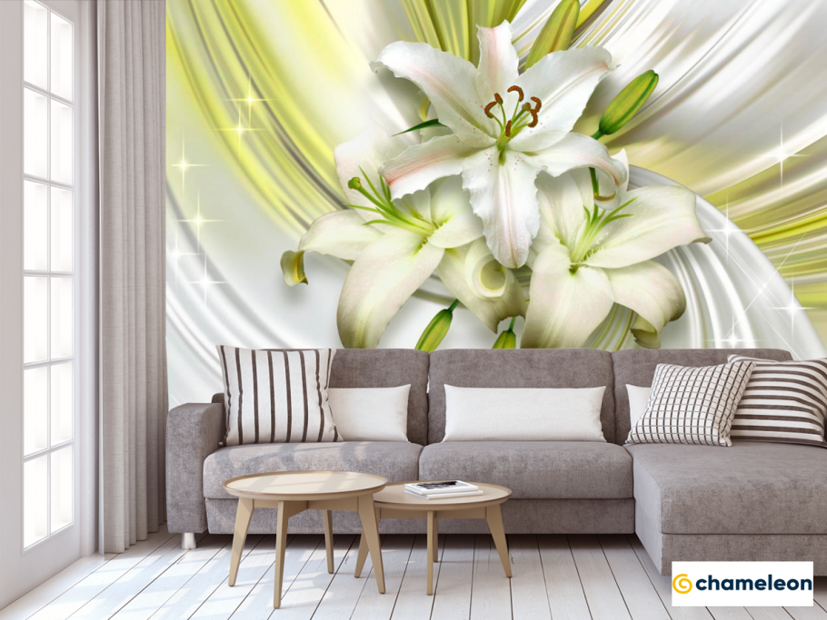 Фотообои 3d геометрия лилии