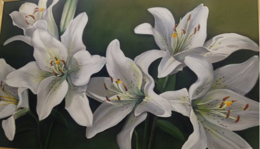 Белые лилии в живописи
