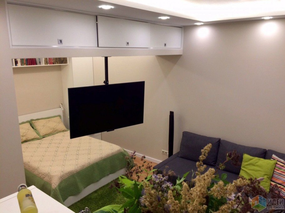 Студия с нишей для кровати