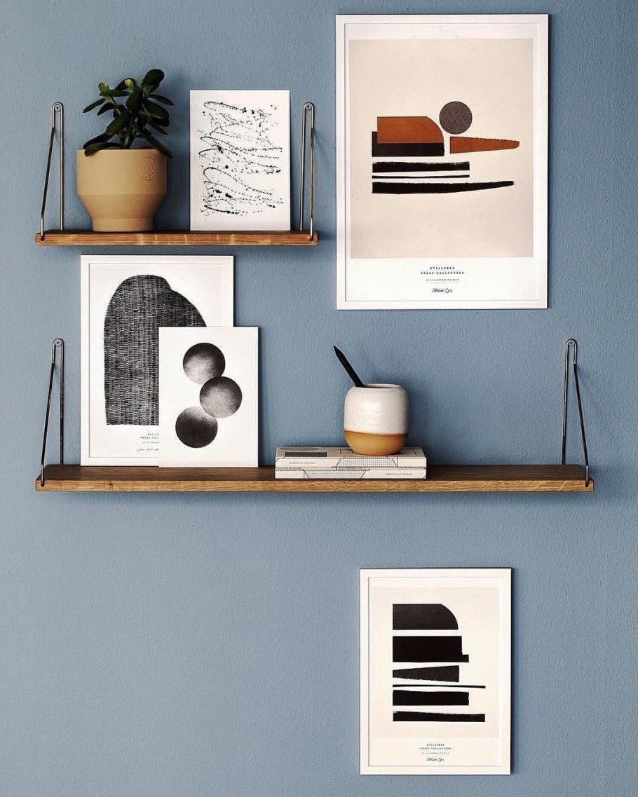 Полка РИББА икеа в интерьере