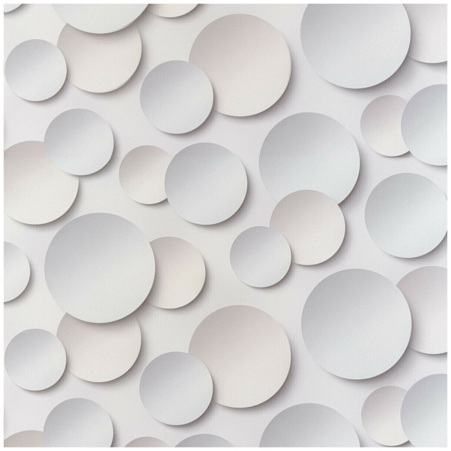 Обои серые круги