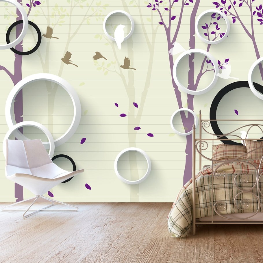 Фотообои круги и деревья