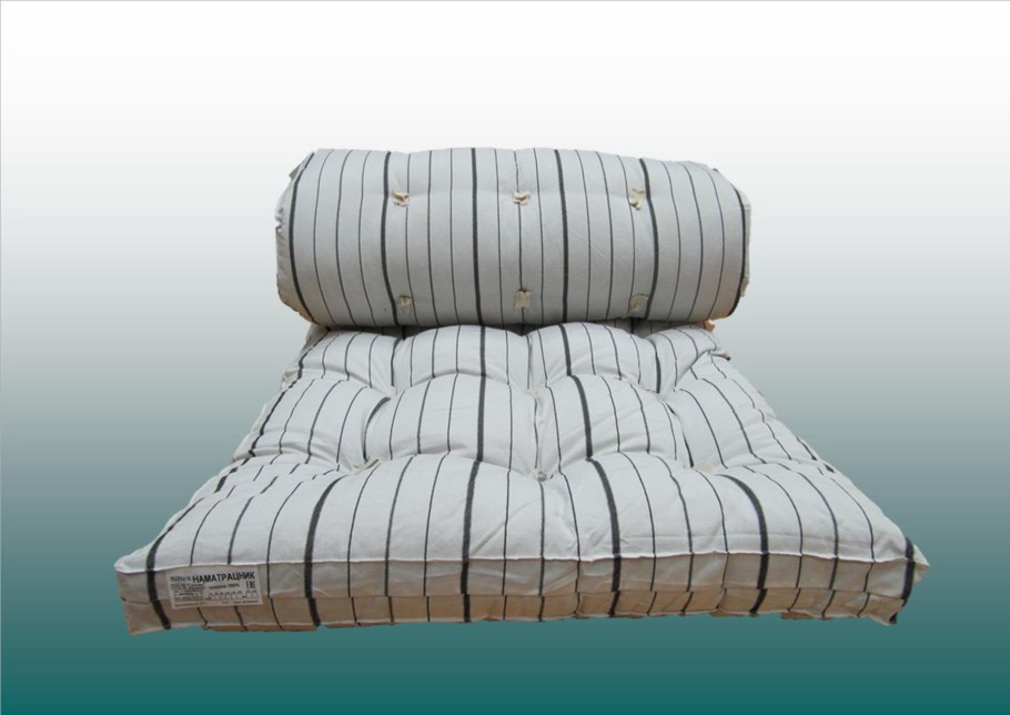 Матрас ватный 60*140*7 /тик матрасный/ вата РВ/