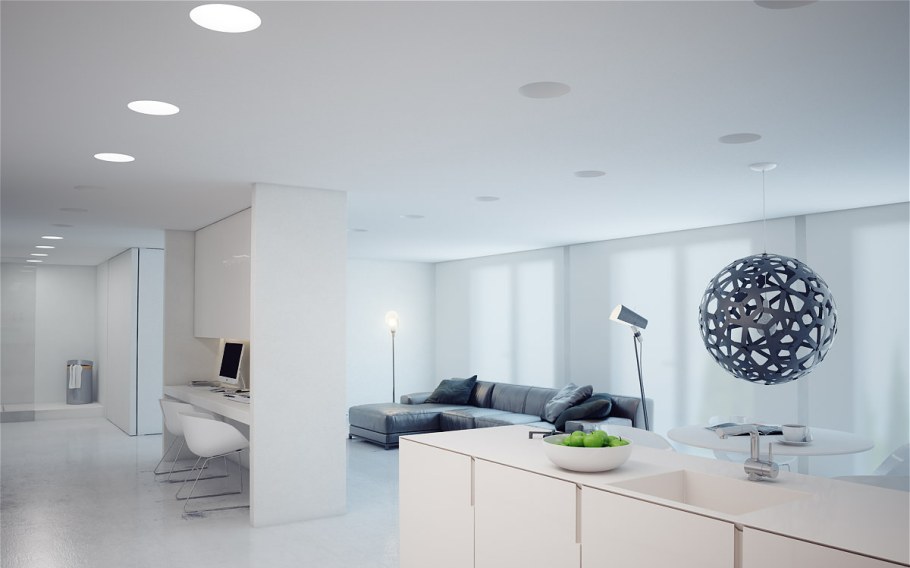 Встроенные светильники в интерьере