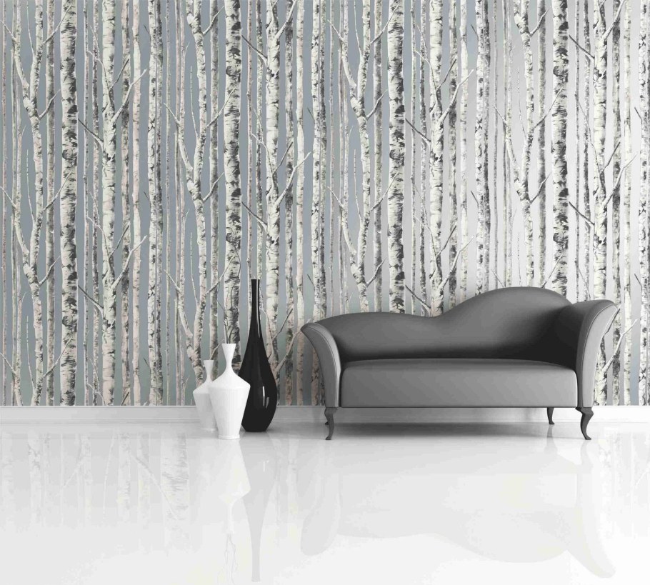 Обои серебристые для стен