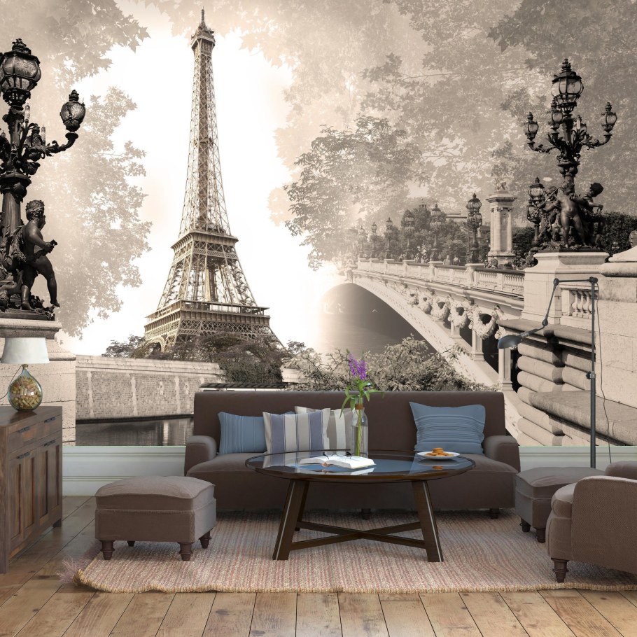 Фреска Париж Эйфелева башня