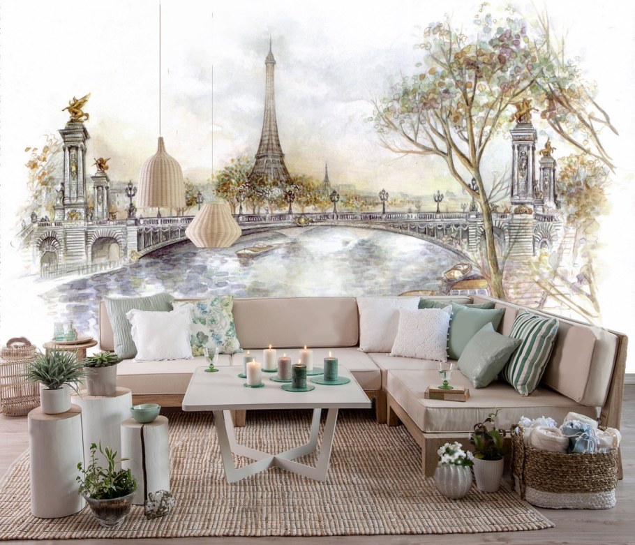 Affresco фрески в интерьере кухни