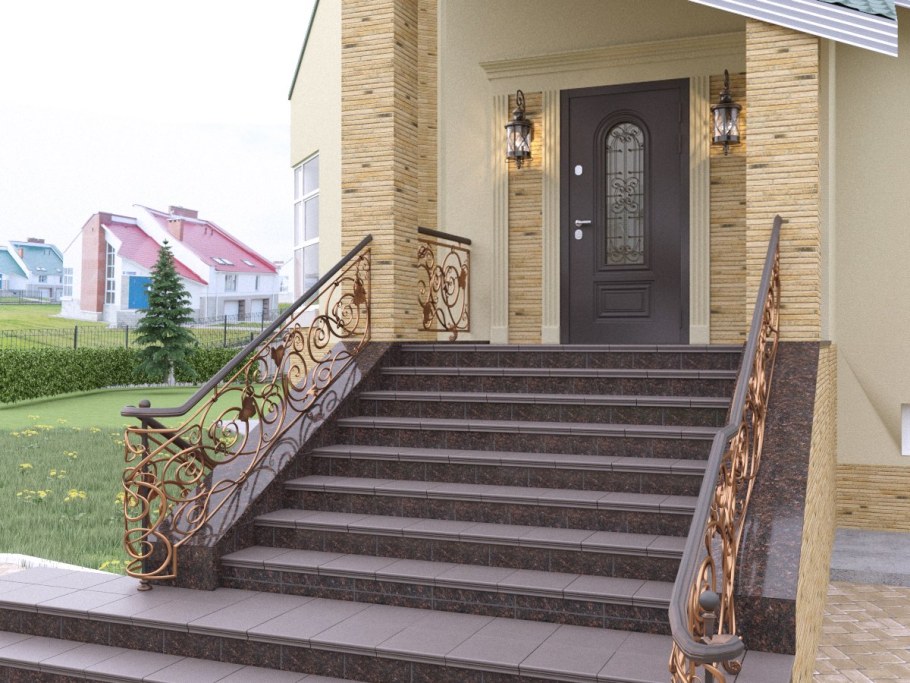 Красивые входные ступеньки