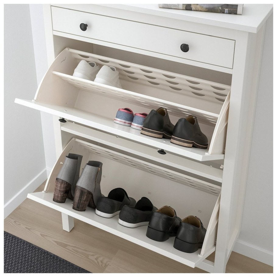 Hemnes ХЕМНЭС галошница с 2 отделениями, белый