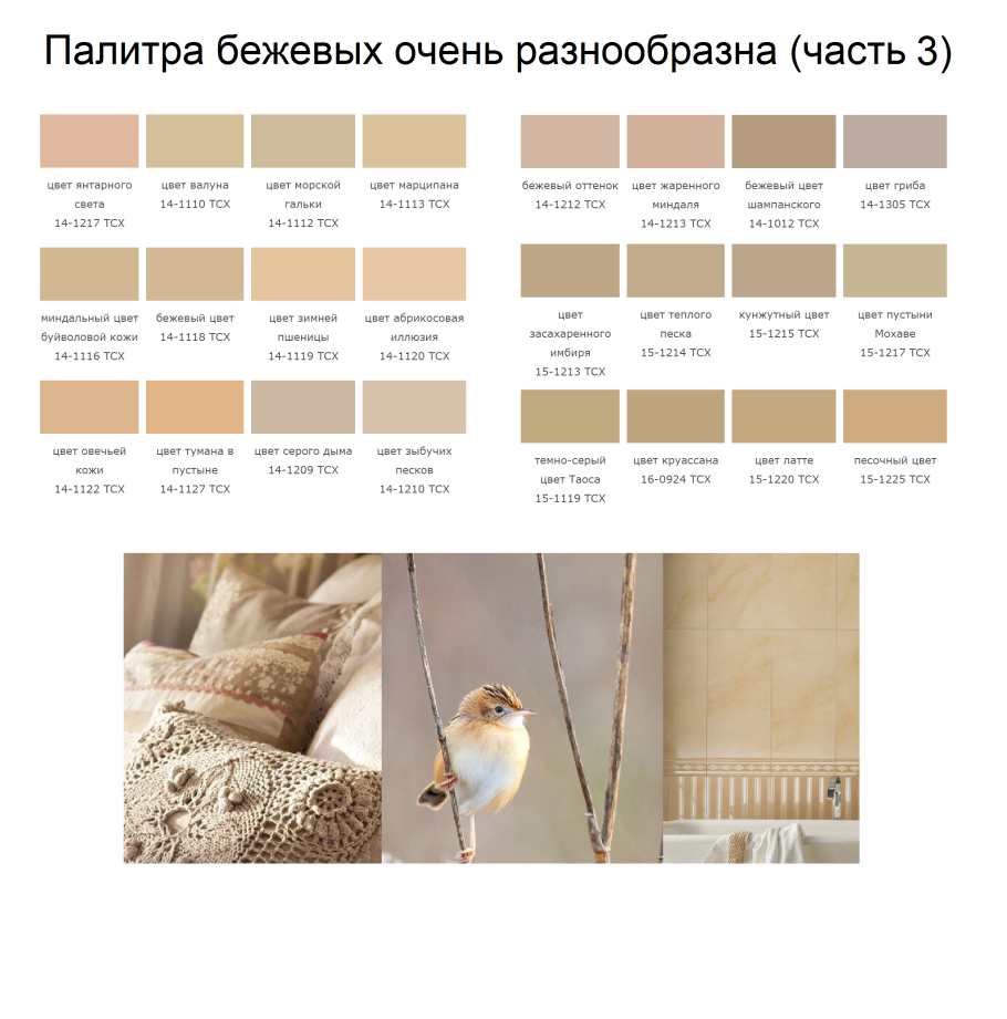 Бежевый цвет названия