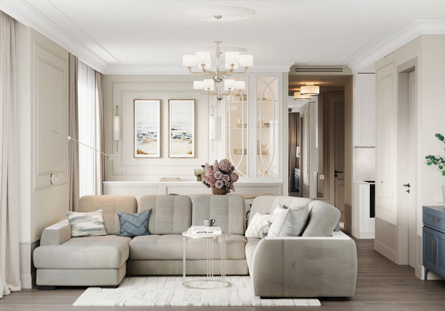 Небольшая гостиная в современном стиле