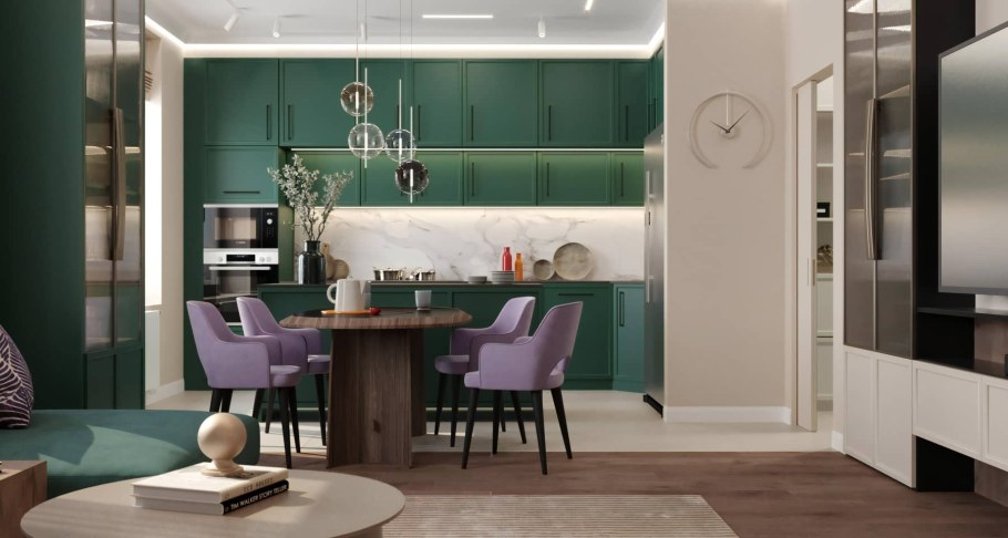 Подвесные светильники для кухни над столом