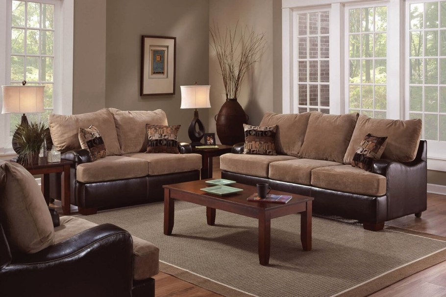 Коричневая мебель в интерьере