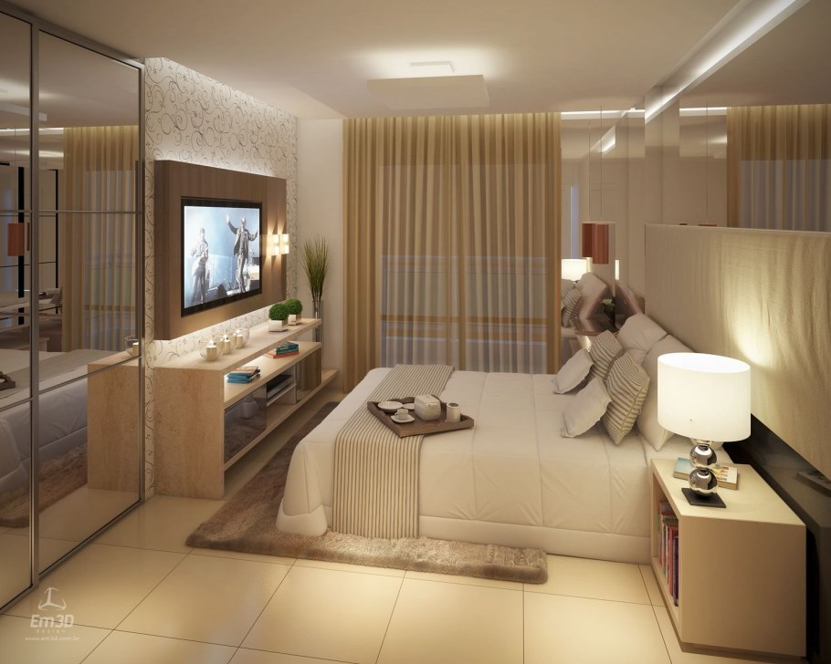 Интерьер комнаты для молодой пары