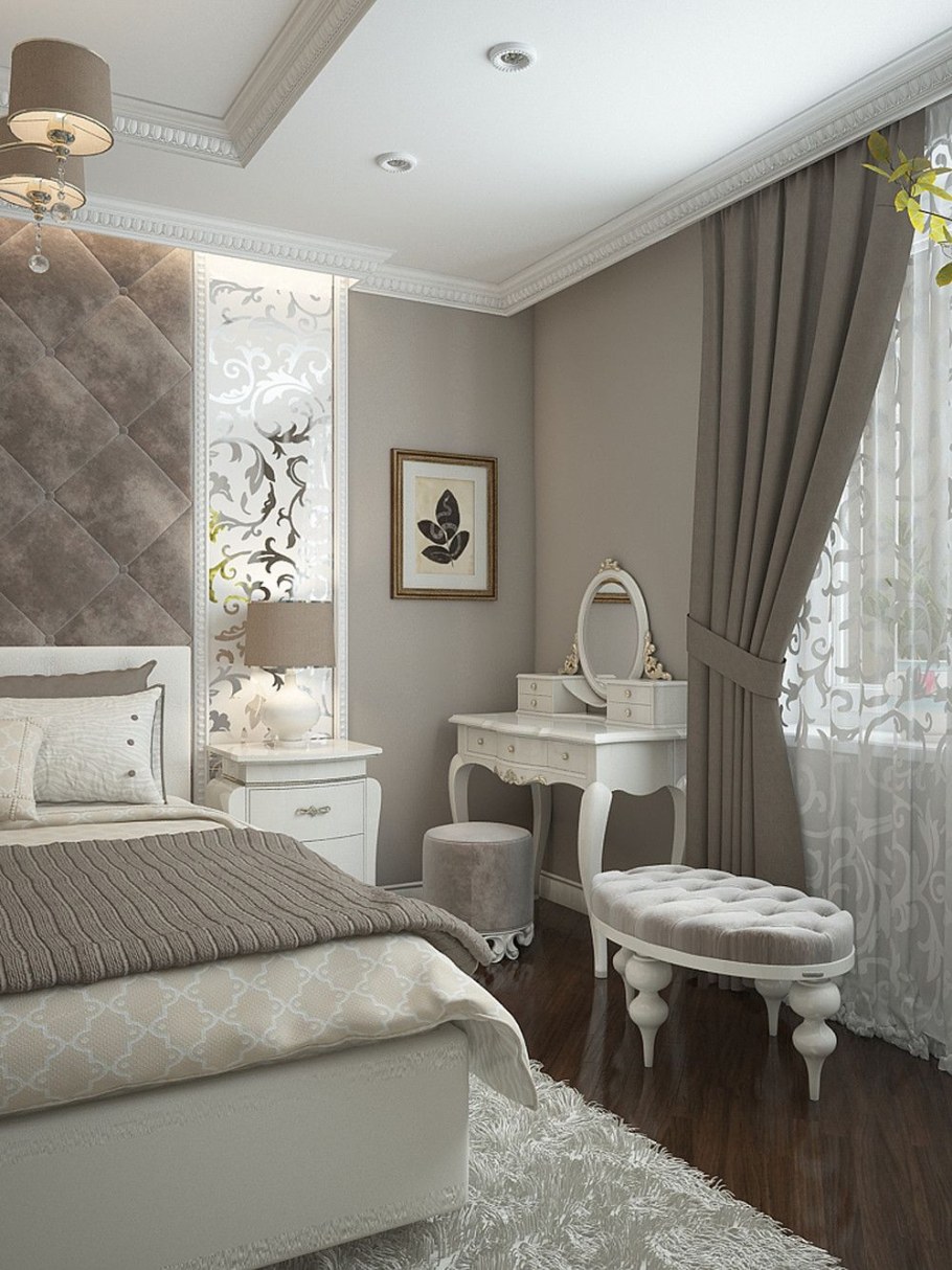 Спальня в пастельных тонах