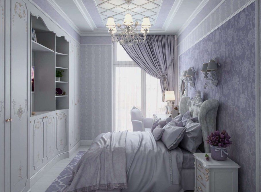 Спальня для девочки подростка в классическом стиле