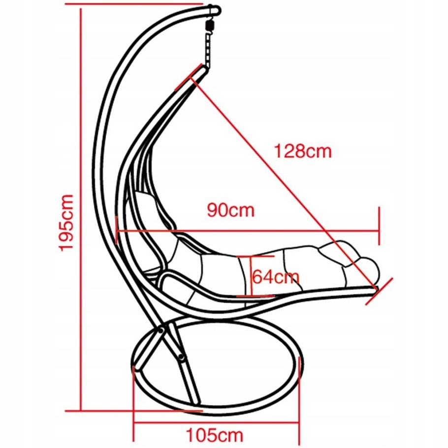 Кресло подвесное Флора двойное d-40-mt006
