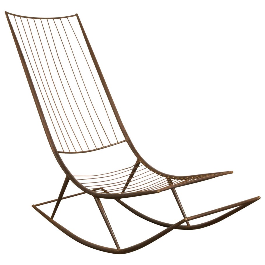 Кресло качалка металлический каркас