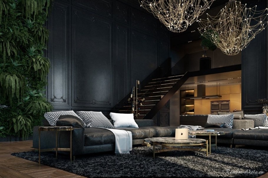 Интерьер в стиле лакшери Модерн