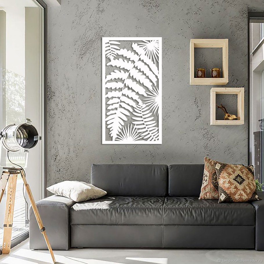 Металлическое панно в интерьере