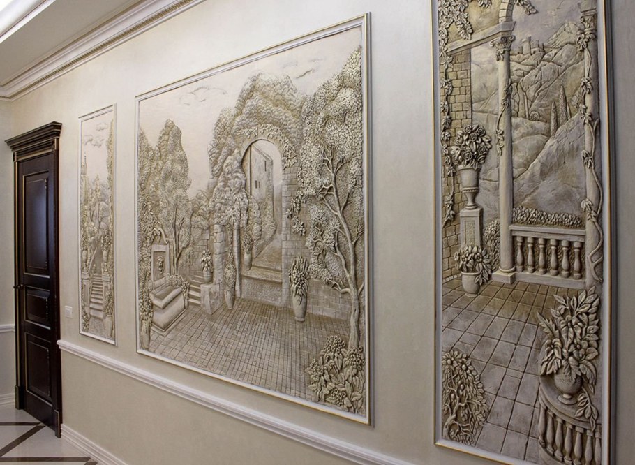 Панно из гипса