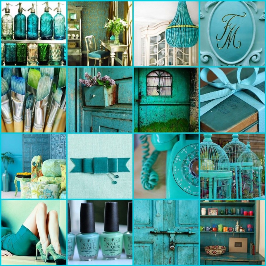 Бирюзовые предметы