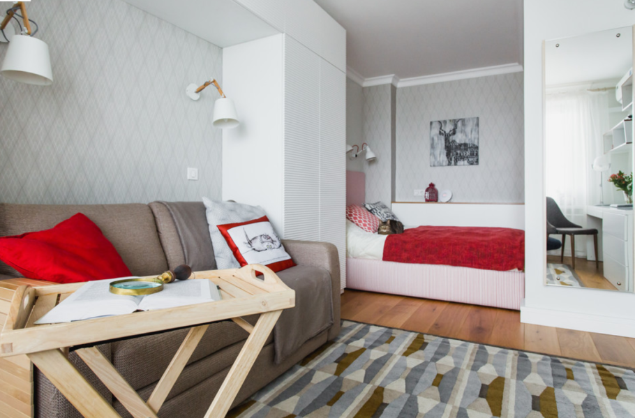 Кровать в однокомнатной