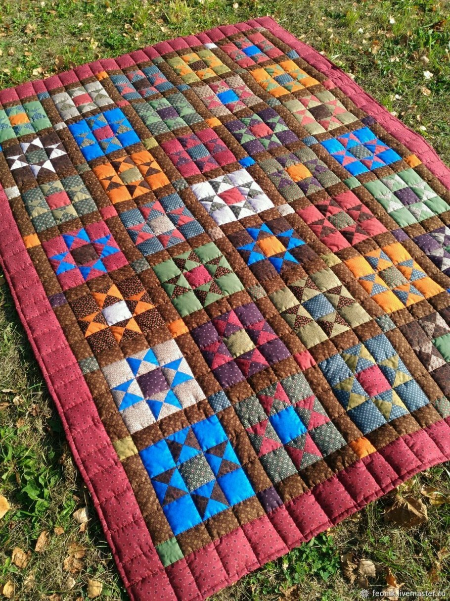 Лоскутное одеяло багрянец осени