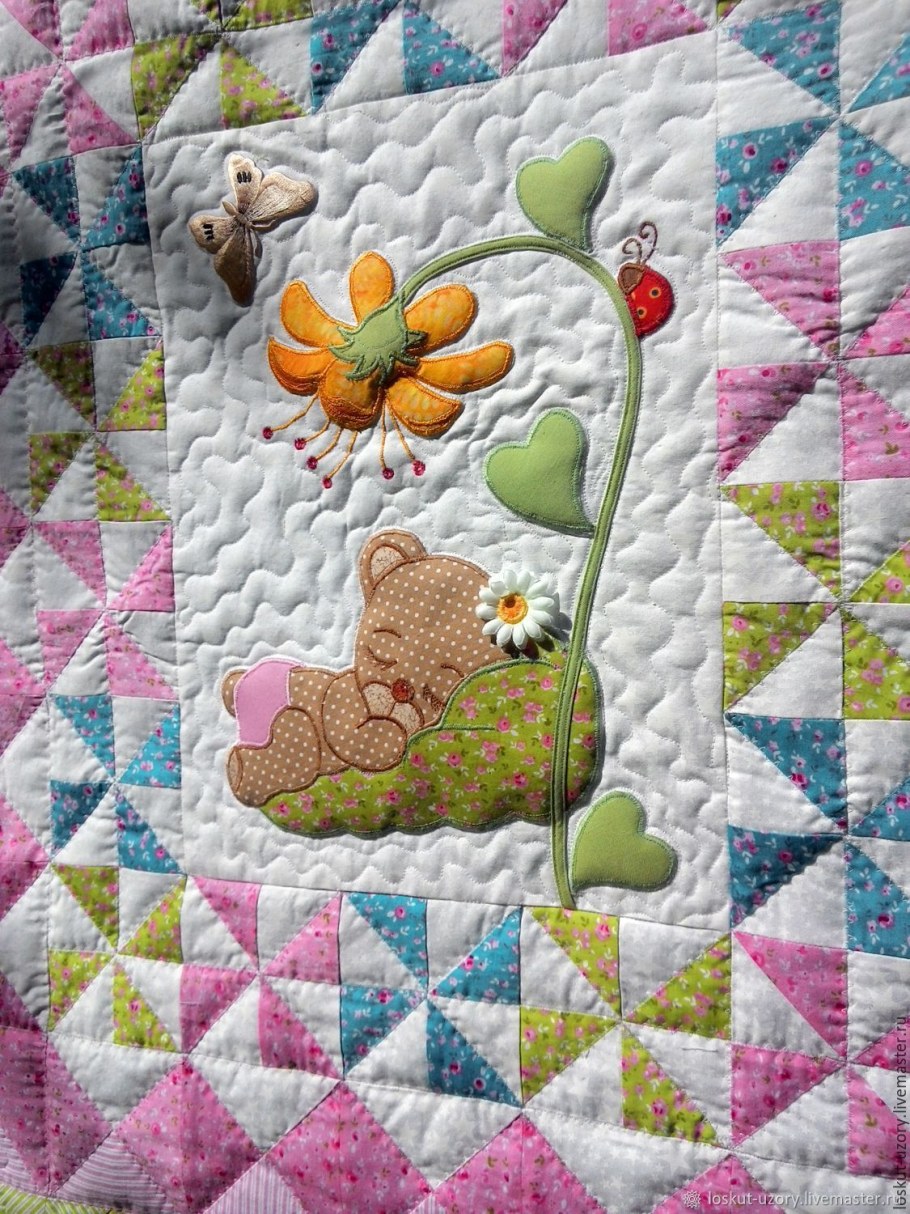 Лоскутное синтепоновое одеяло