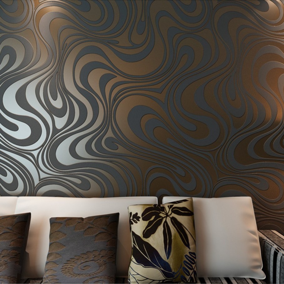 Коричневые обои для стен