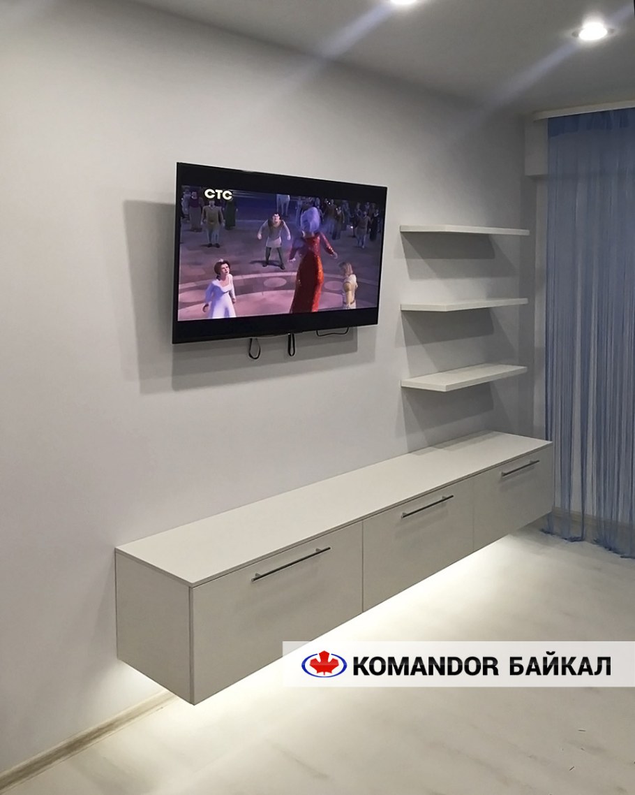 Тумба под ТВ С полкой сбоку